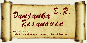 Damjanka Resanović vizit kartica